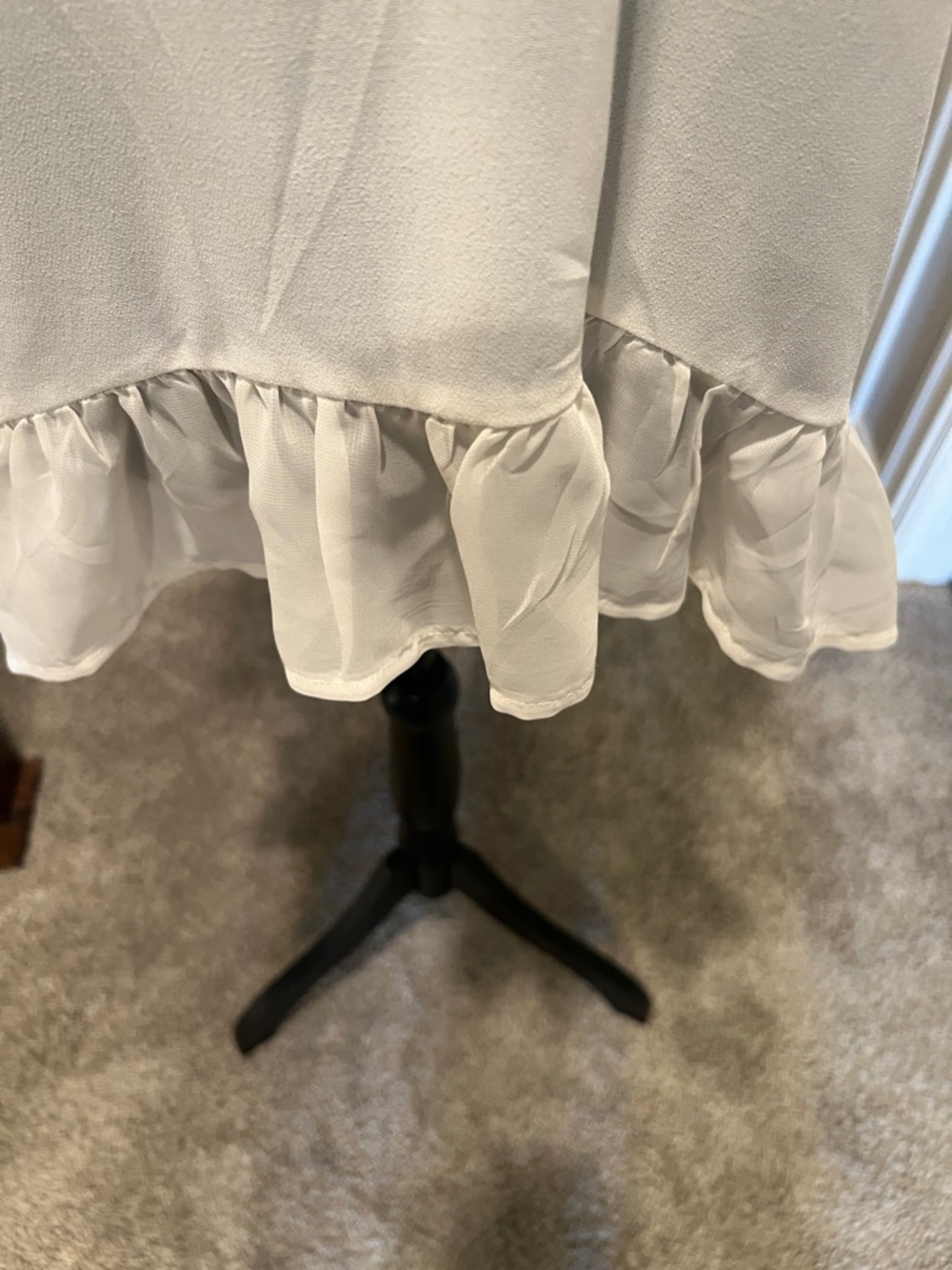 Cato White Tunic with Black and Tan Vertical Abstract Stripes Size Large - Picture 2 of 6